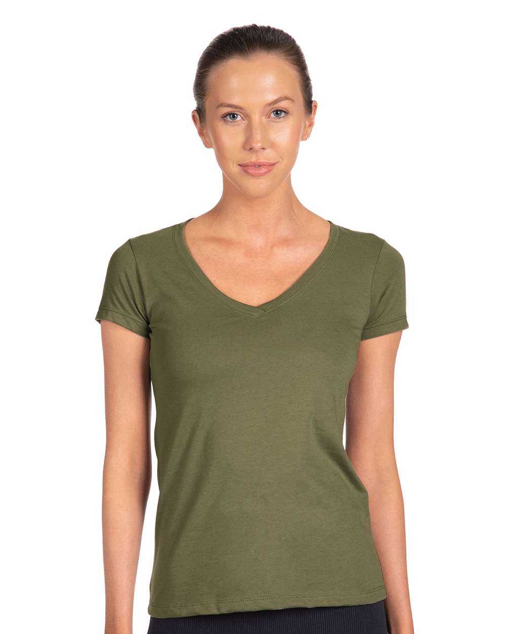 Ladies Premium V-neck Cut T-shirts