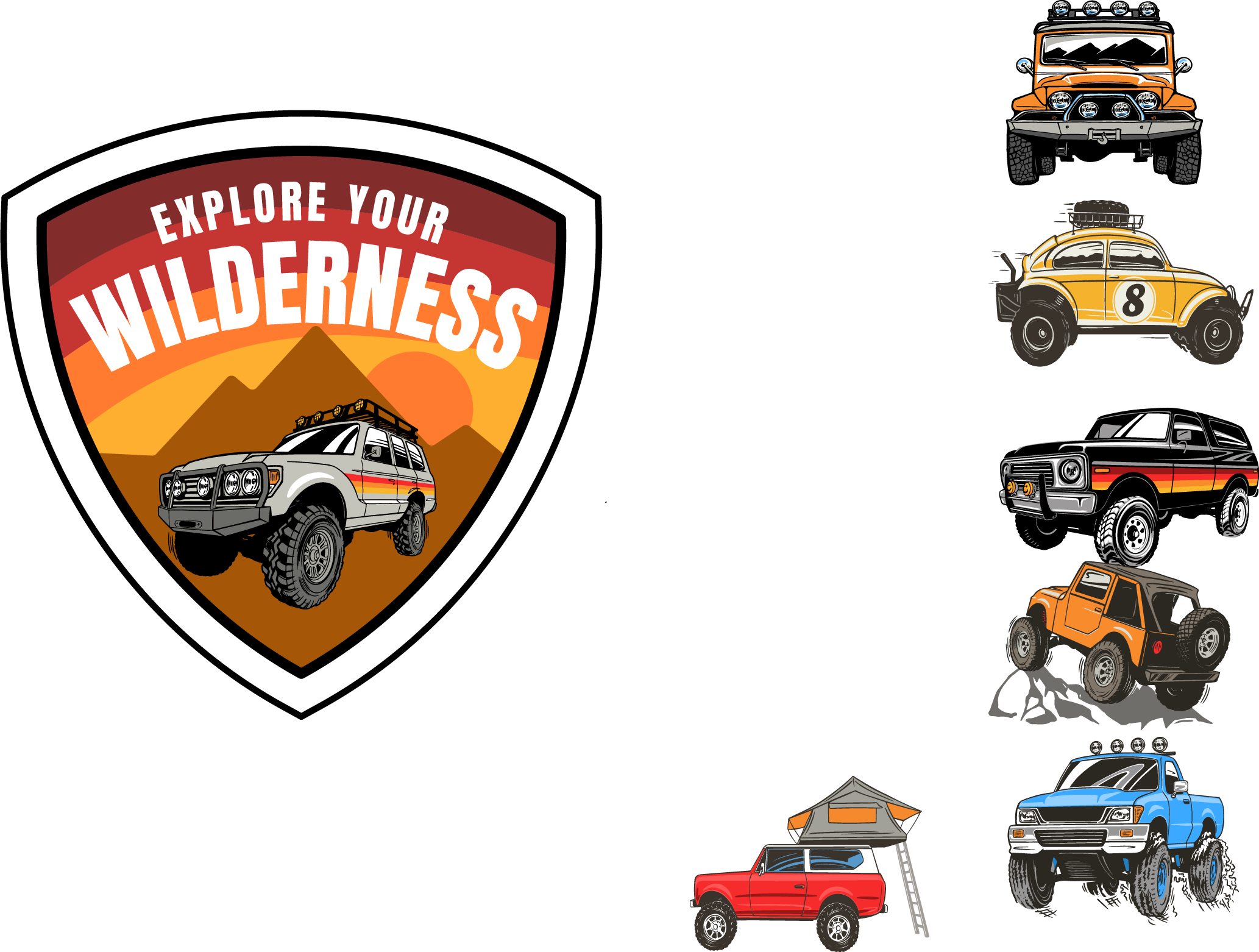 Small Badges for Sleeve, Front or Back designs.