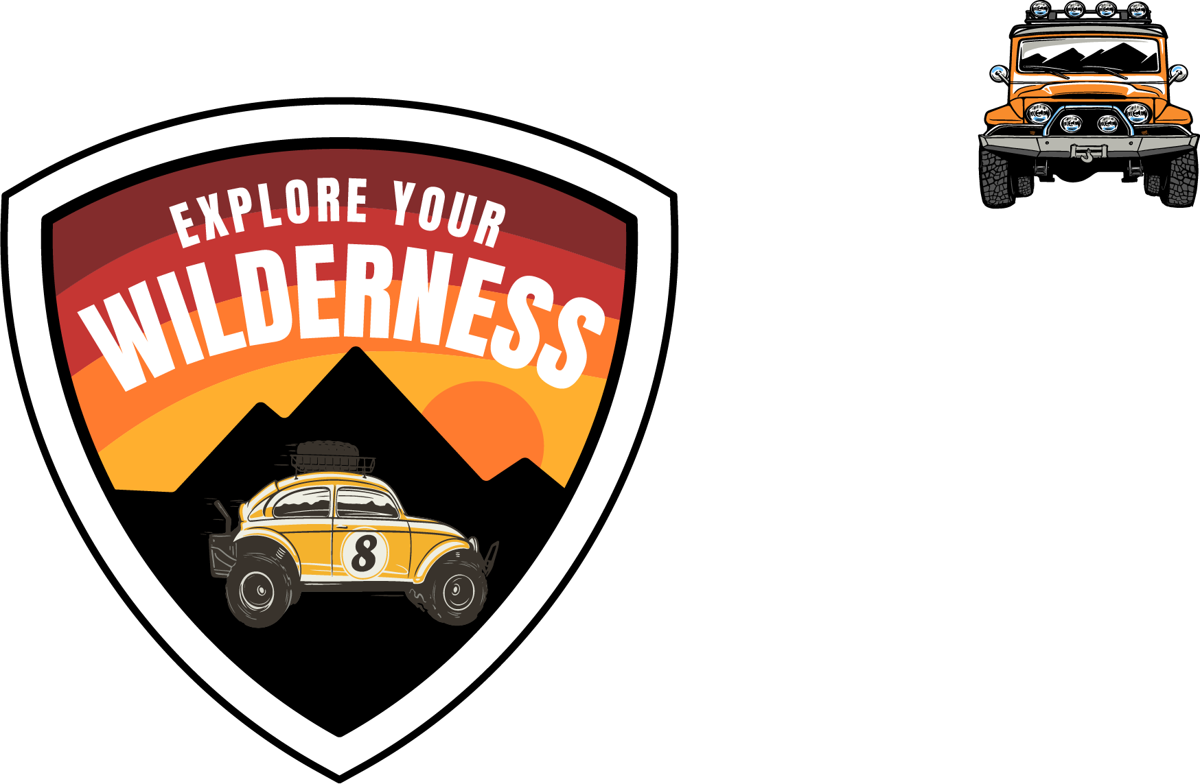 Small Badges for Sleeve, Front or Back designs.