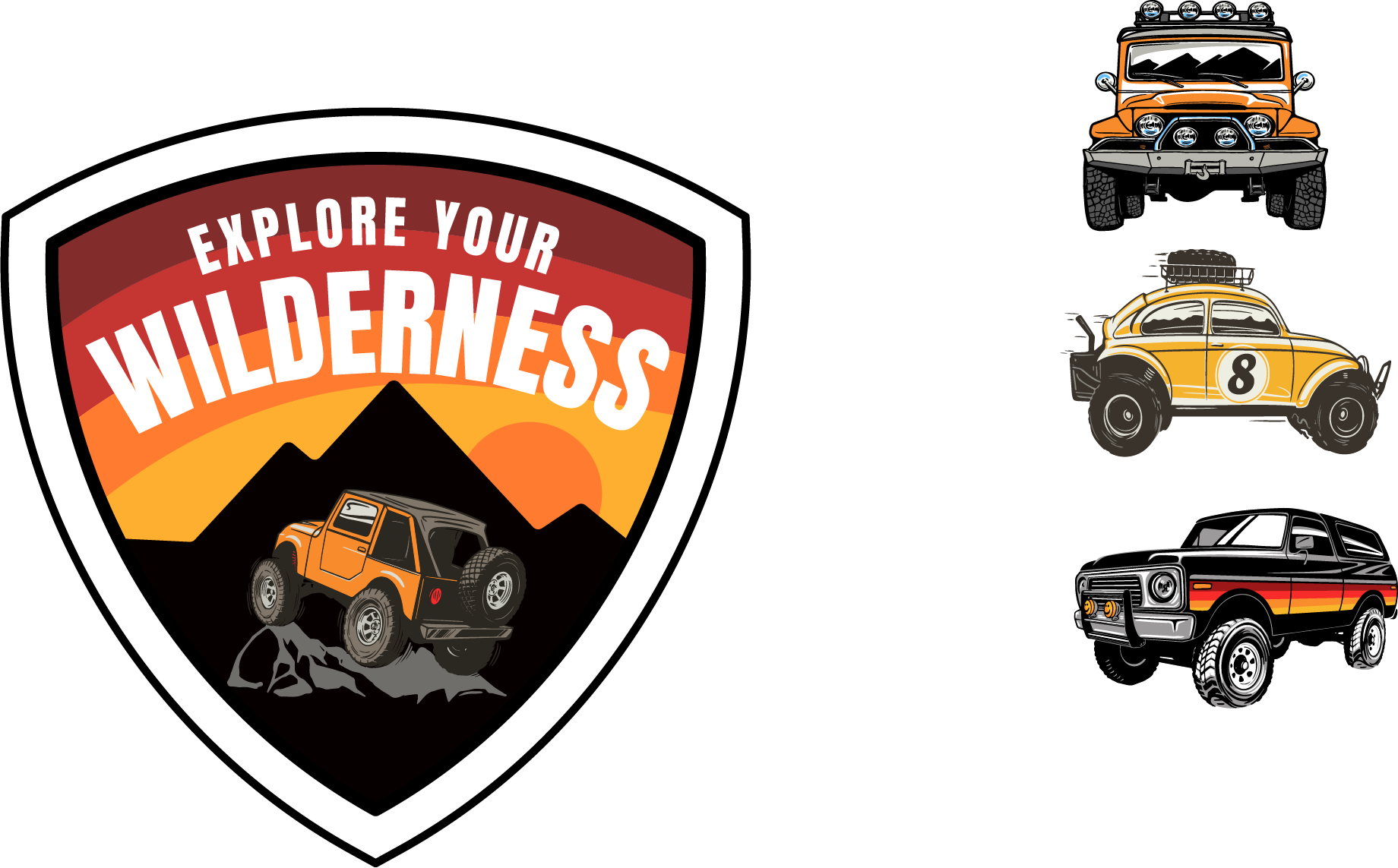 Small Badges for Sleeve, Front or Back designs.