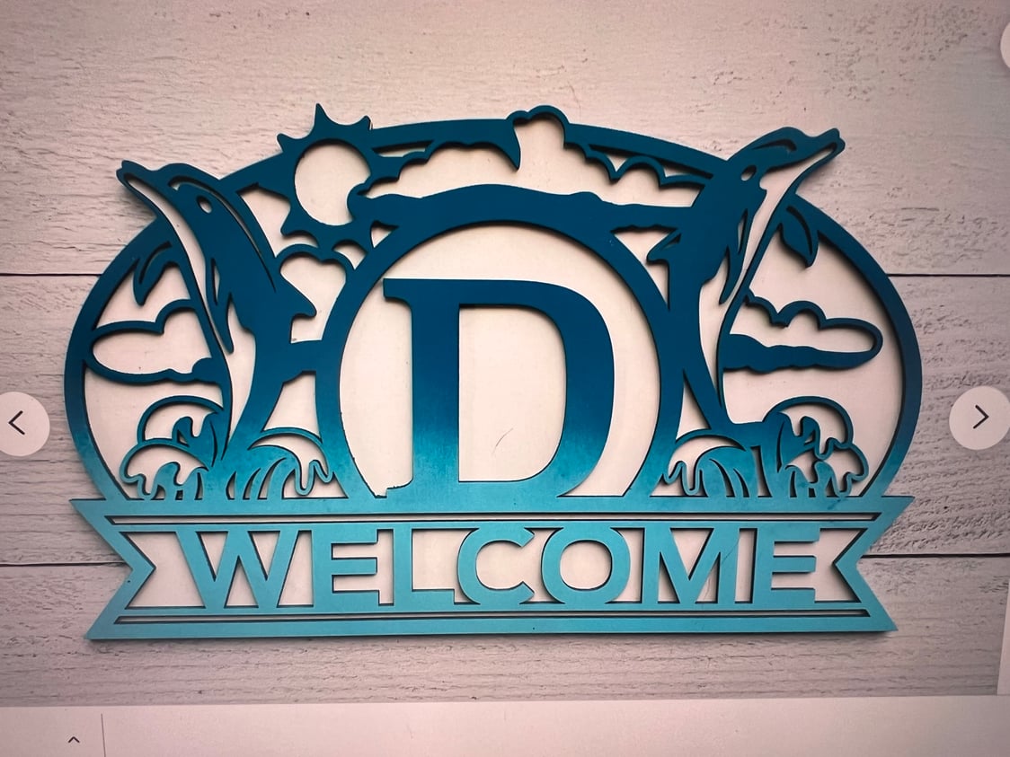 Dolphin Welcome sign - Customizable