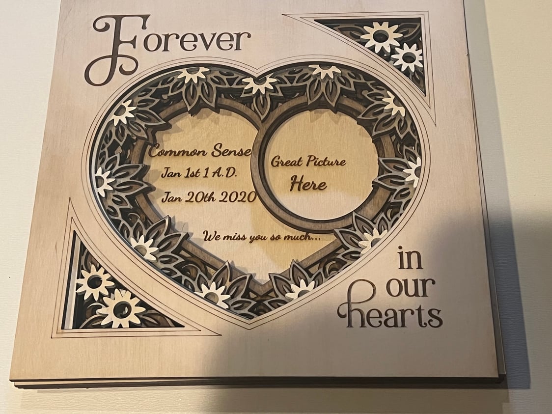 Memorial frame Multi Layer