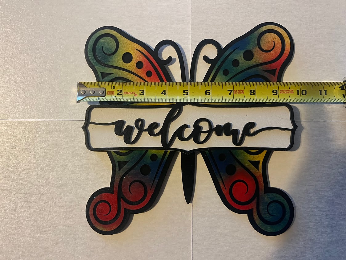 Butterfly Welcome sign - Customizable